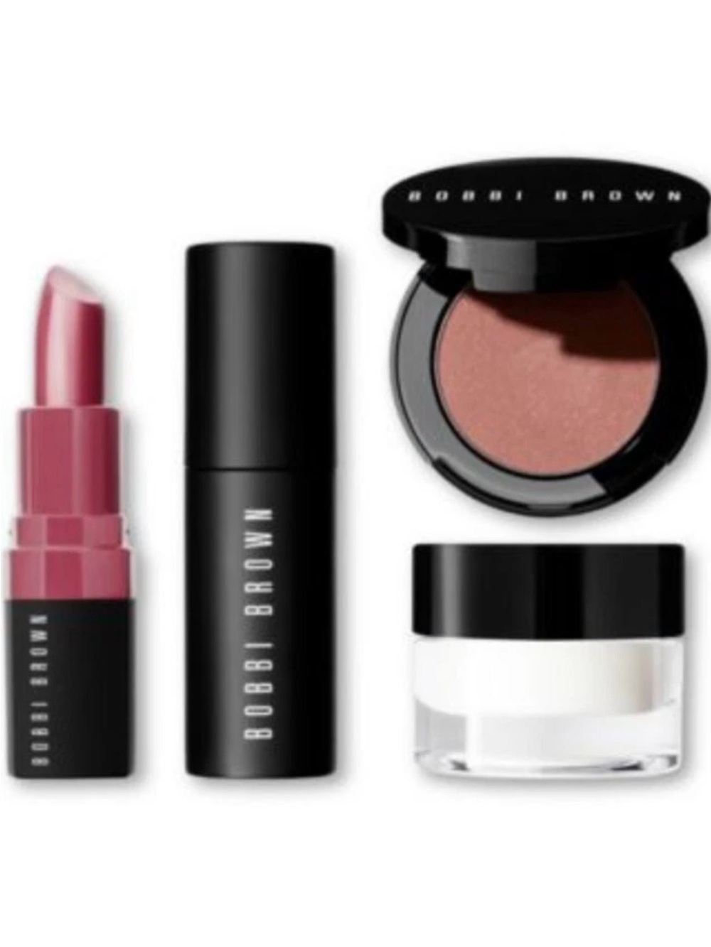 Bobbi Brown The Overnighter Eye,Lip & Face 4 Pc Set Mascara Lipstick Bronzer NIB